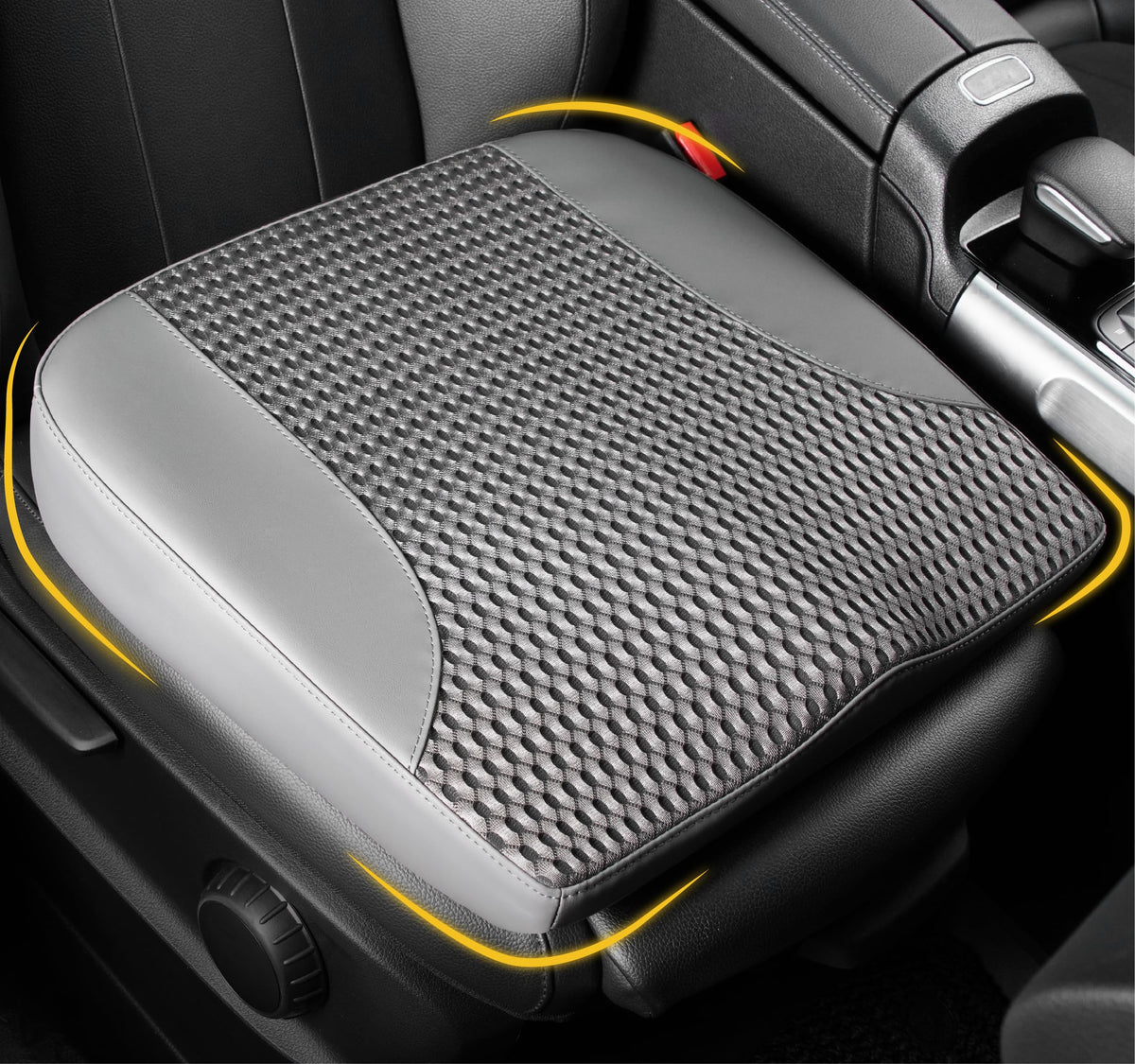 Lofty Aim front view seat cushion showing shape and firm support benefits