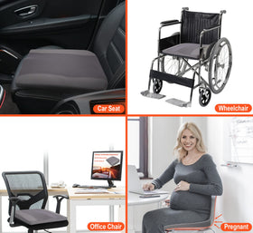 Lofty Aim installed on a car driver seat improving seating position and focus