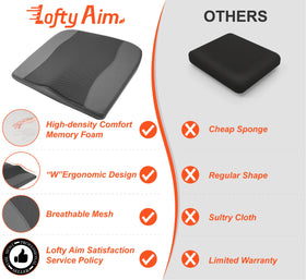 Lofty Aim lifestyle image of driver using cushion for comfortable long trips