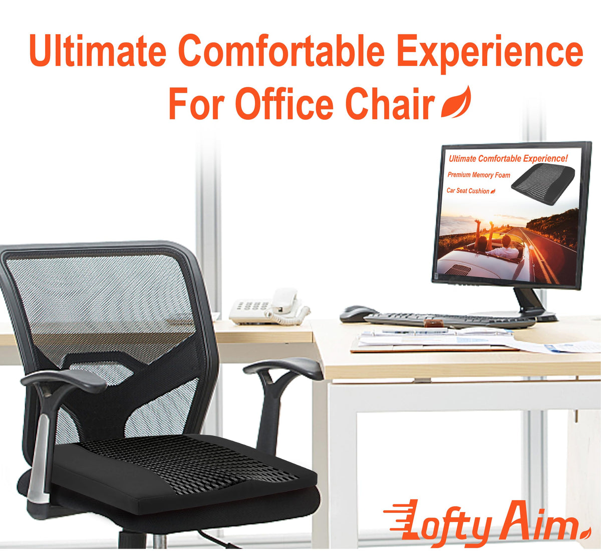 Lofty Aim non-slip base pattern keeping the cushion stable and secure