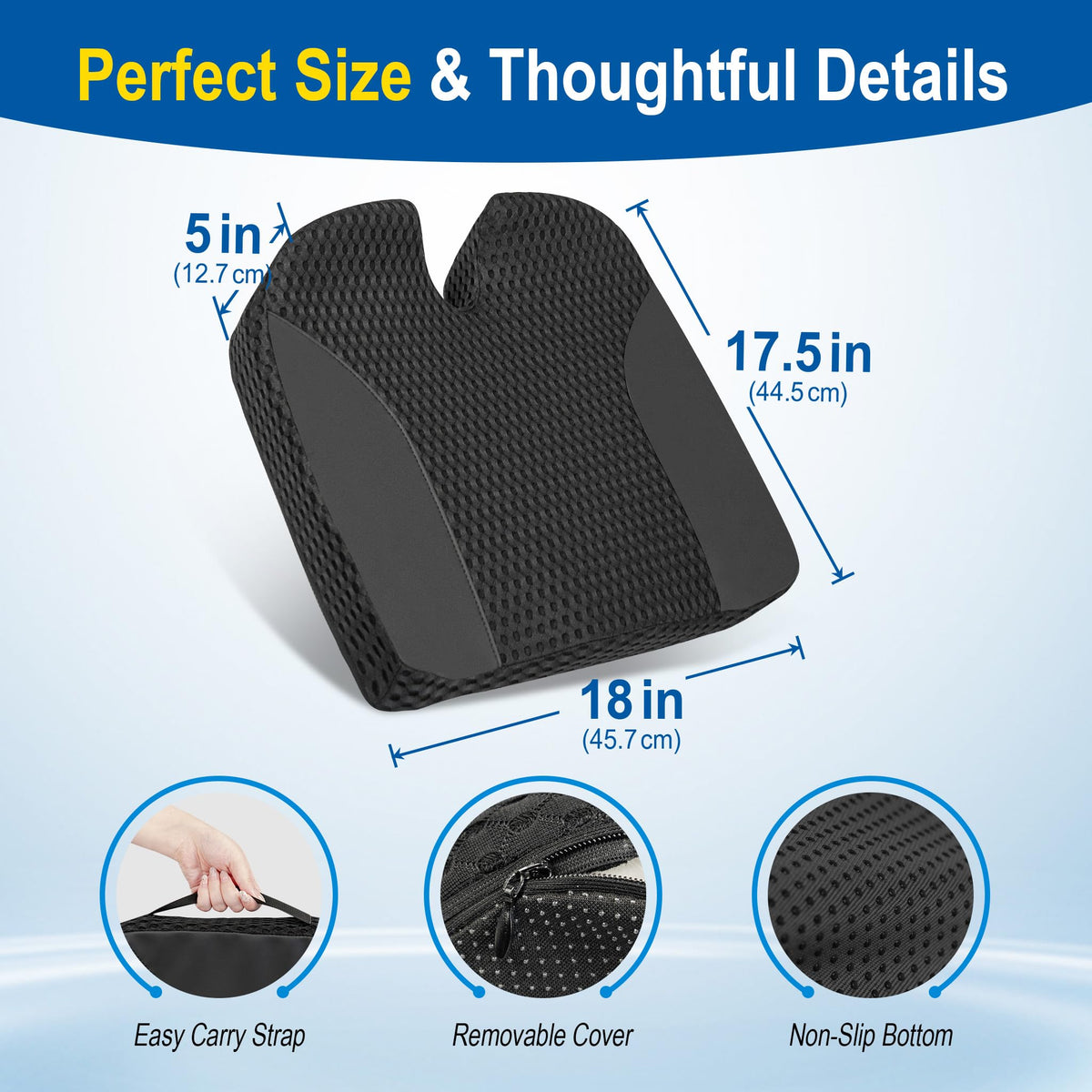 Lofty Aim used on office chair and wheelchair for versatile ergonomic support