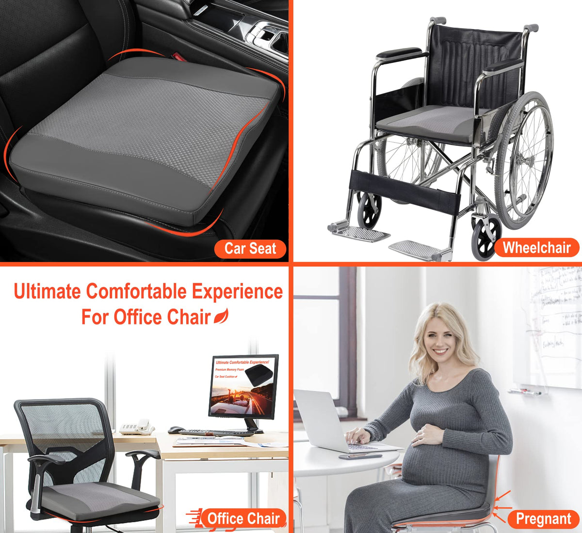 Lofty Aim shown on an office chair offering portable ergonomic support