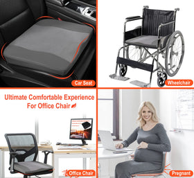 Lofty Aim shown on an office chair offering portable ergonomic support