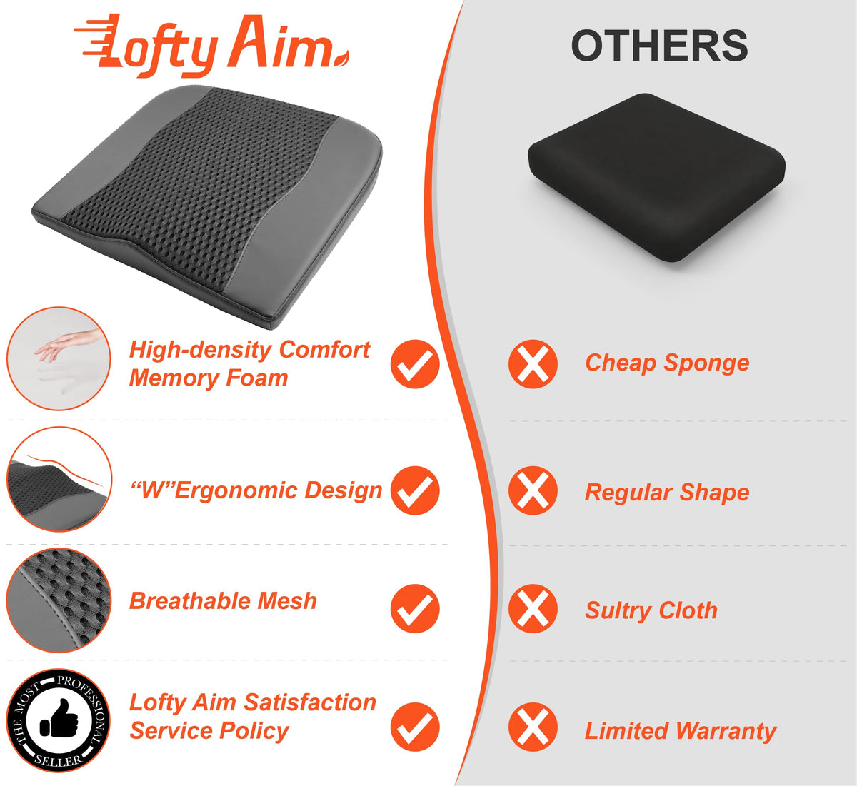 Lofty Aim packaging with care label highlighting easy maintenance