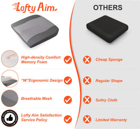 Lofty Aim packaging with size label highlighting product dimensions and fit