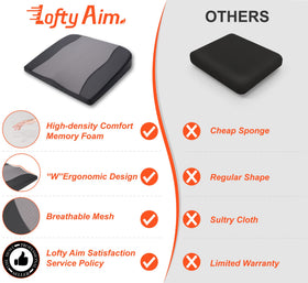 Lofty Aim next to ruler illustrating the 2.5-inch height increase