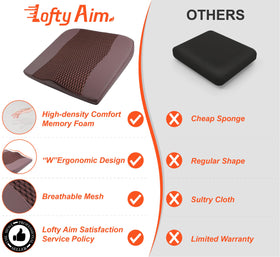 Lofty Aim size comparison beside ruler showing compact portable dimensions