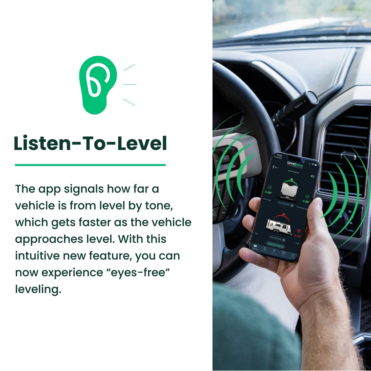 LogicBlue LevelMateMAX Listen-to-Level demo with user listening for audio cues benefit