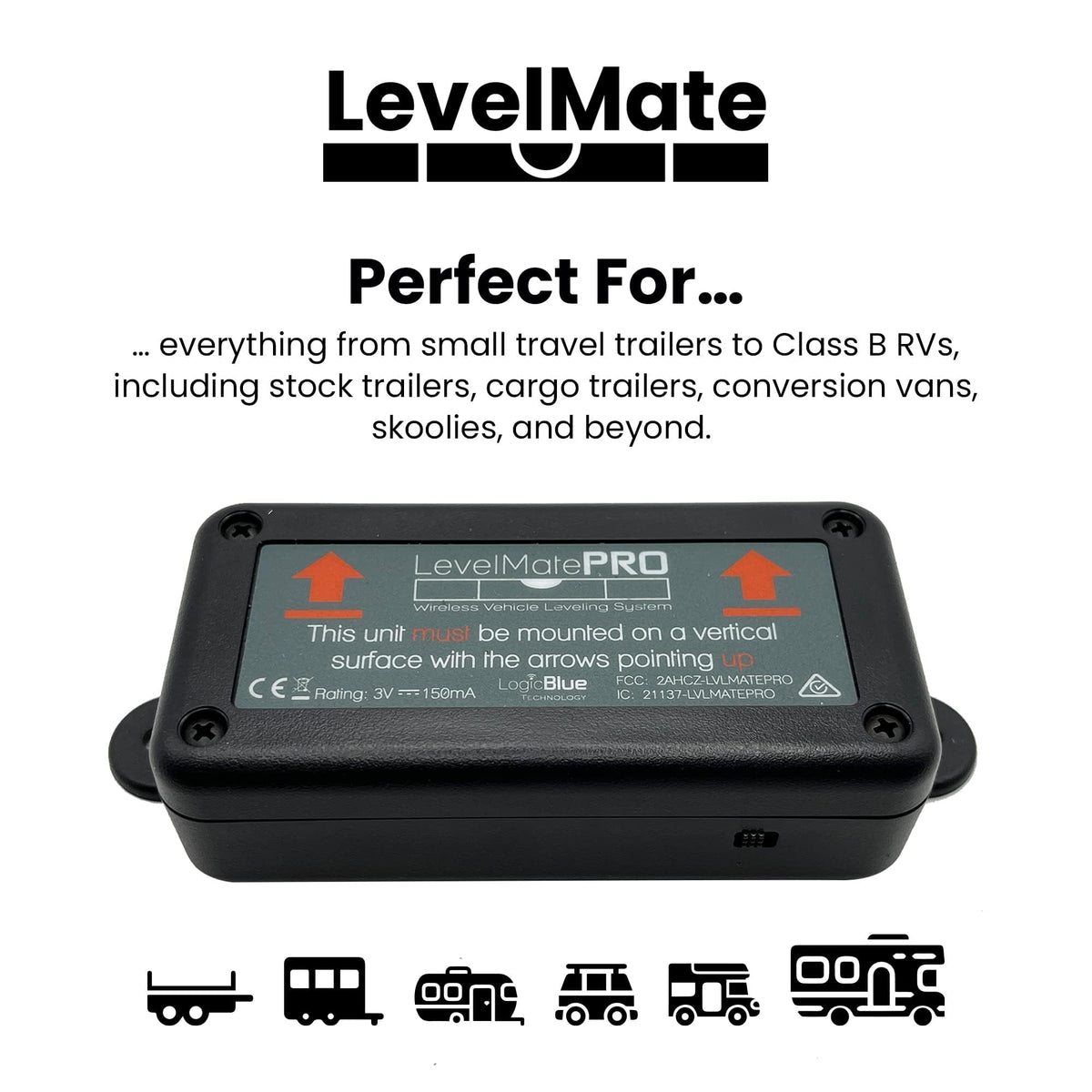 LogicBlue next to a ruler for size comparison to show compact portability