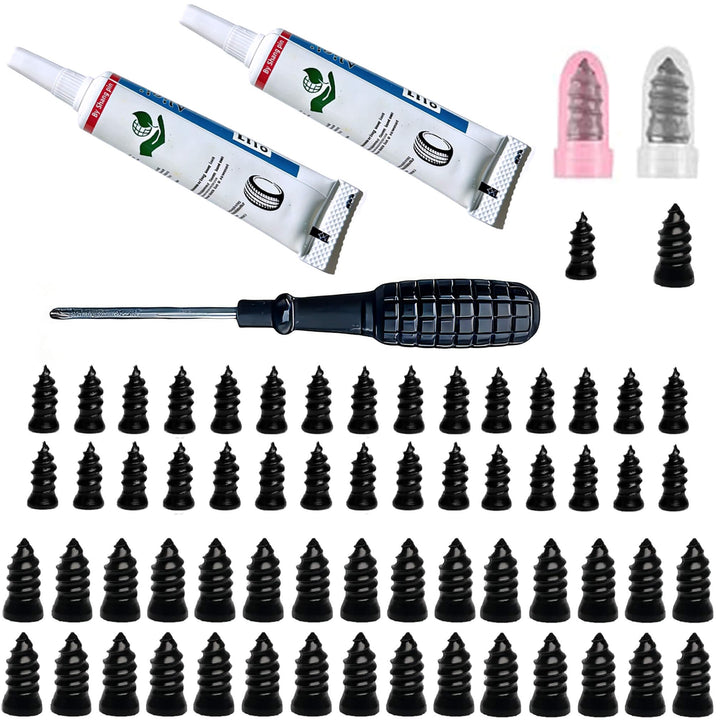 LOGOL front packaging showing full 60-piece tire repair kit and tools for quick fixes