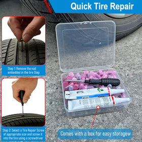 LOGOL plug installed in tire tread illustrating secure seal and leak prevention