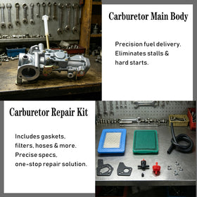 Loiezuir carburetor installed on engine demonstrating fitment accuracy