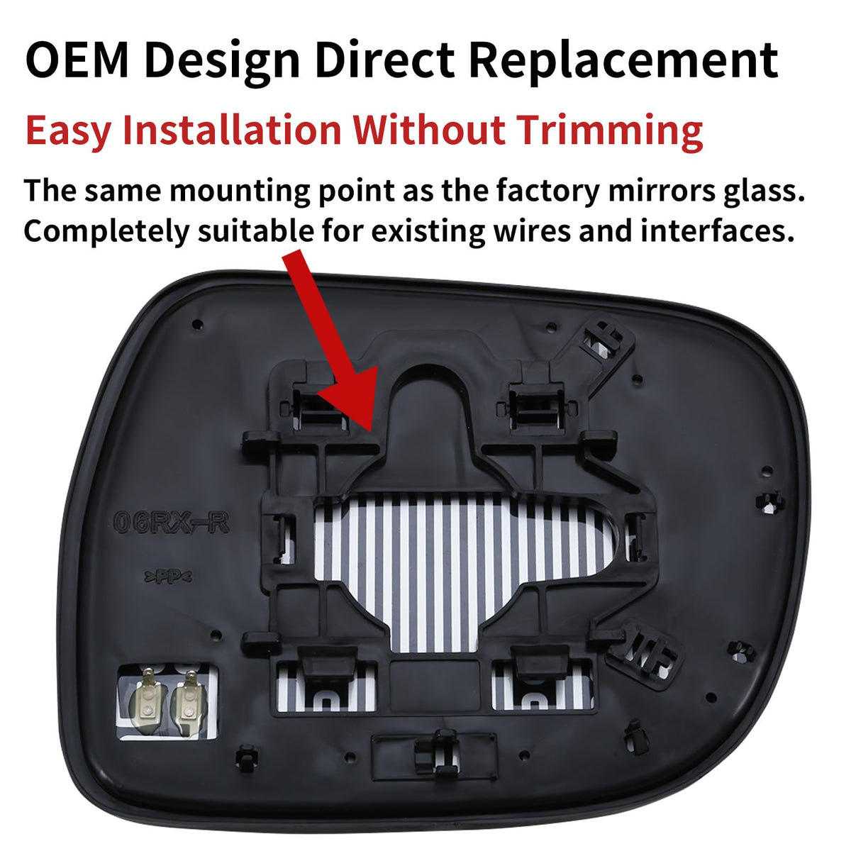 LOIYLLEN mirror backplane with heater and connector for easy electrical hookup