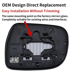 LOIYLLEN mirror backplane with heater and connector for easy electrical hookup