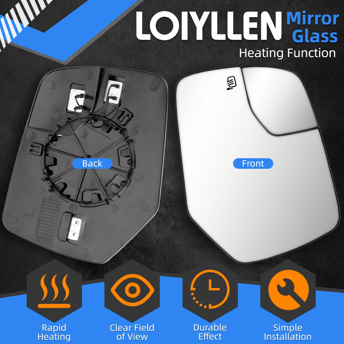 LOIYLLEN close-up of glass surface showing clarity and improved visibility benefit
