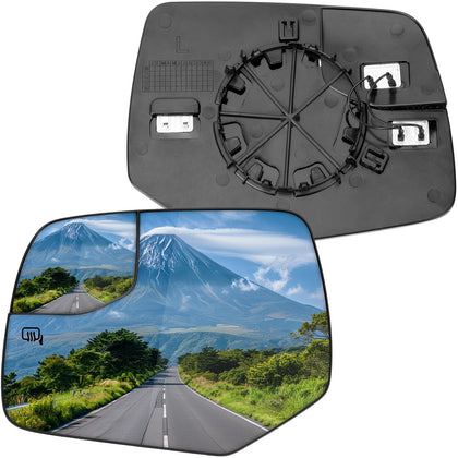 LOIYLLEN front view of left driver mirror glass showing clean reflective surface and fit