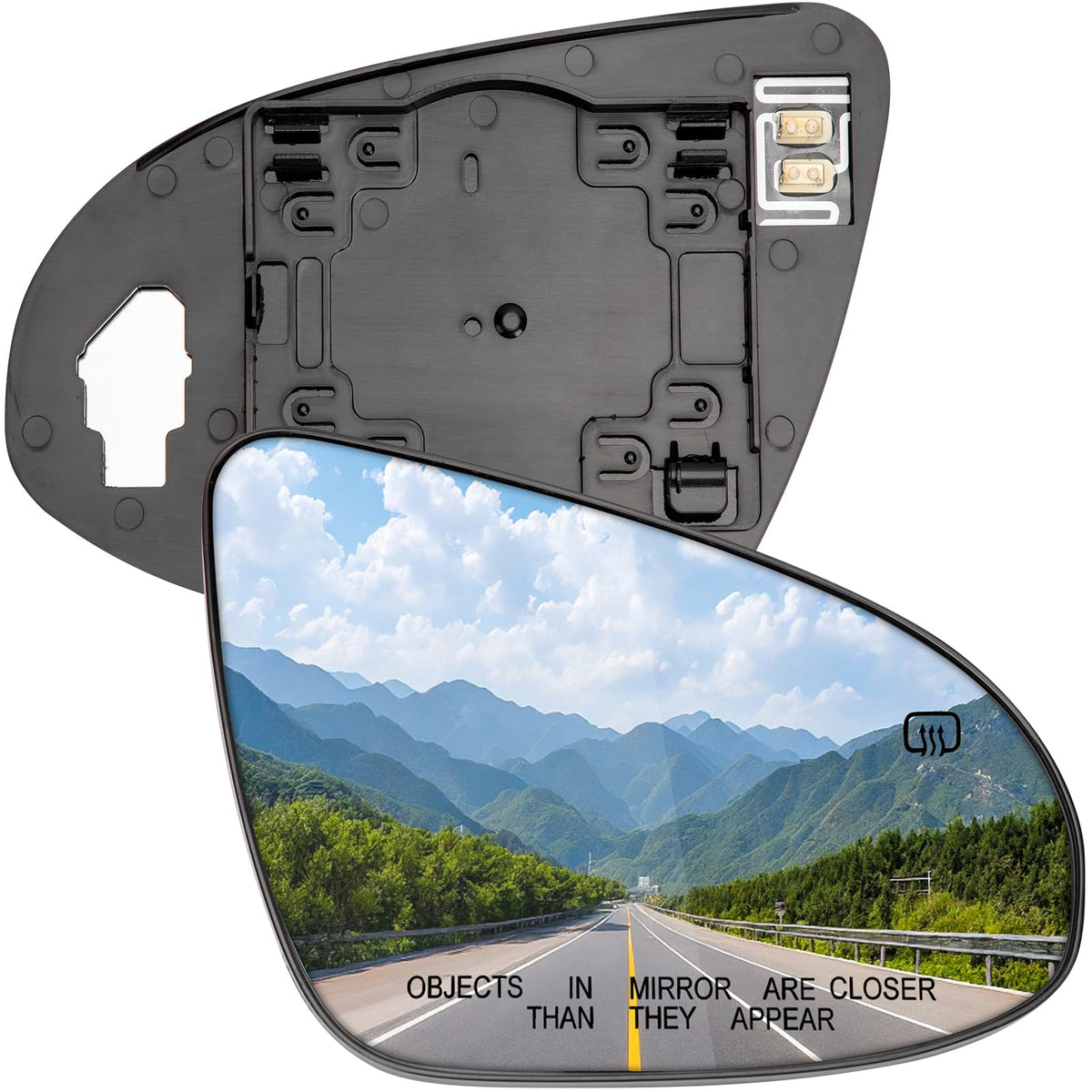 LOIYLLEN front view packaging showing replacement mirror and benefits