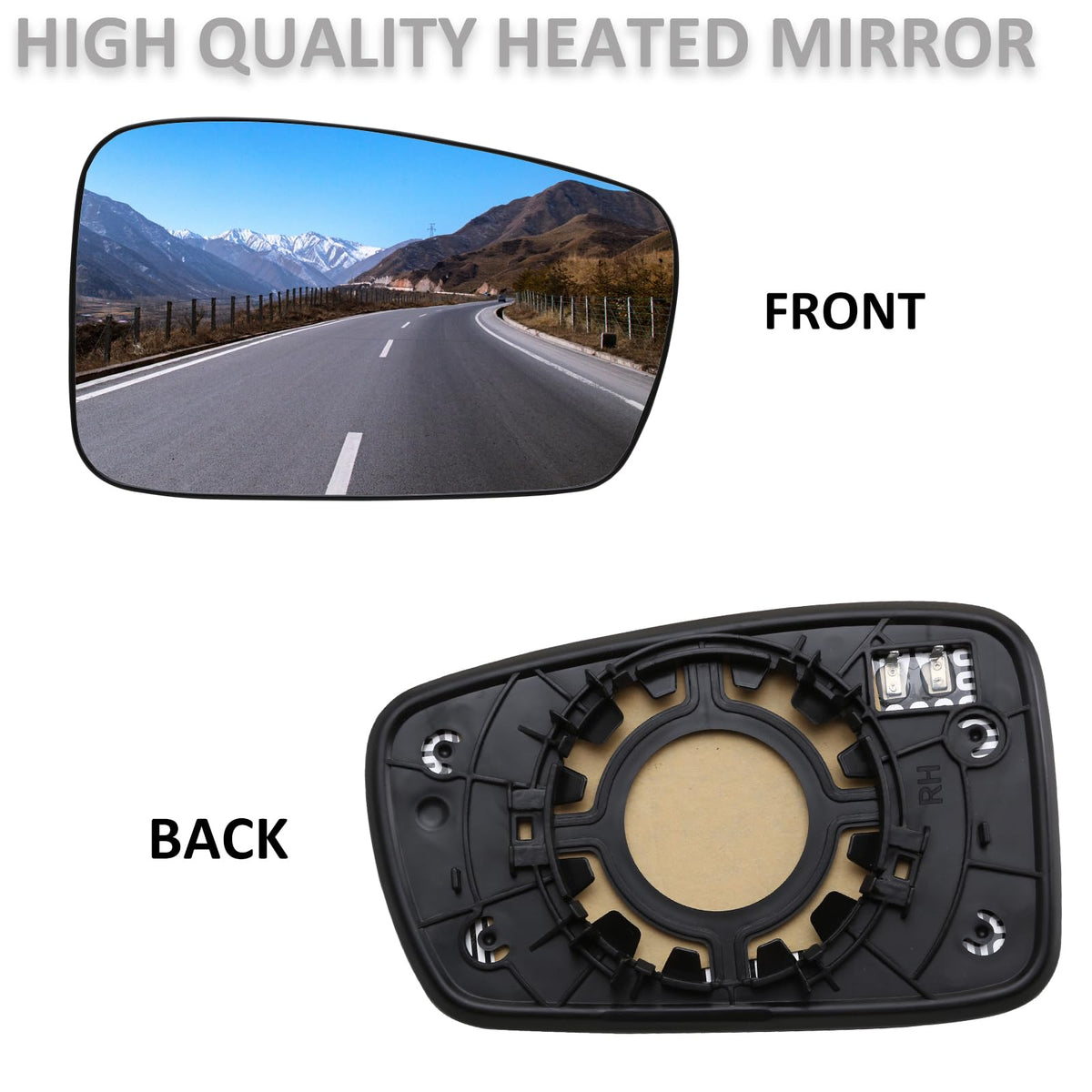 LOIYLLEN mirror backplane detail with heater connector for quick electrical hookup