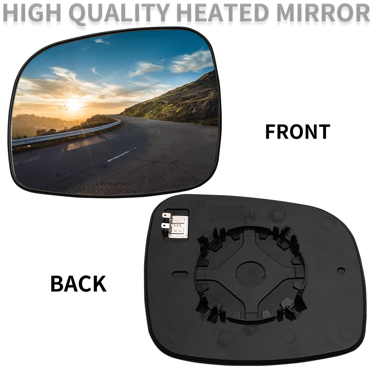 LOIYLLEN mirror backplane with wiring harness visible for easy plug-and-play installation