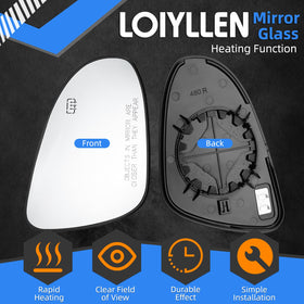 LOIYLLEN mirror backplate with wiring connector visible for easy plug-and-play installation