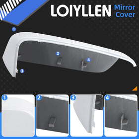 LOIYLLEN hand-held mirror cover showing scale and easy handling benefit
