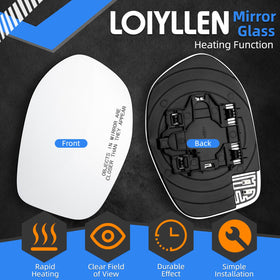 LOIYLLEN close-up of mirror glass texture highlighting crisp reflection for improved visibility
