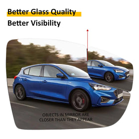 LOIYLLEN installed on Ford Focus passenger side showing restored rear view benefit