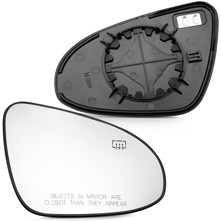 LOIYLLEN passenger mirror front view showing clear reflective surface and improved visibility