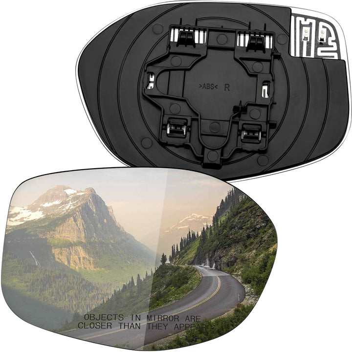 LOIYLLEN front view of right passenger mirror glass showing clear reflective surface and accurate fit