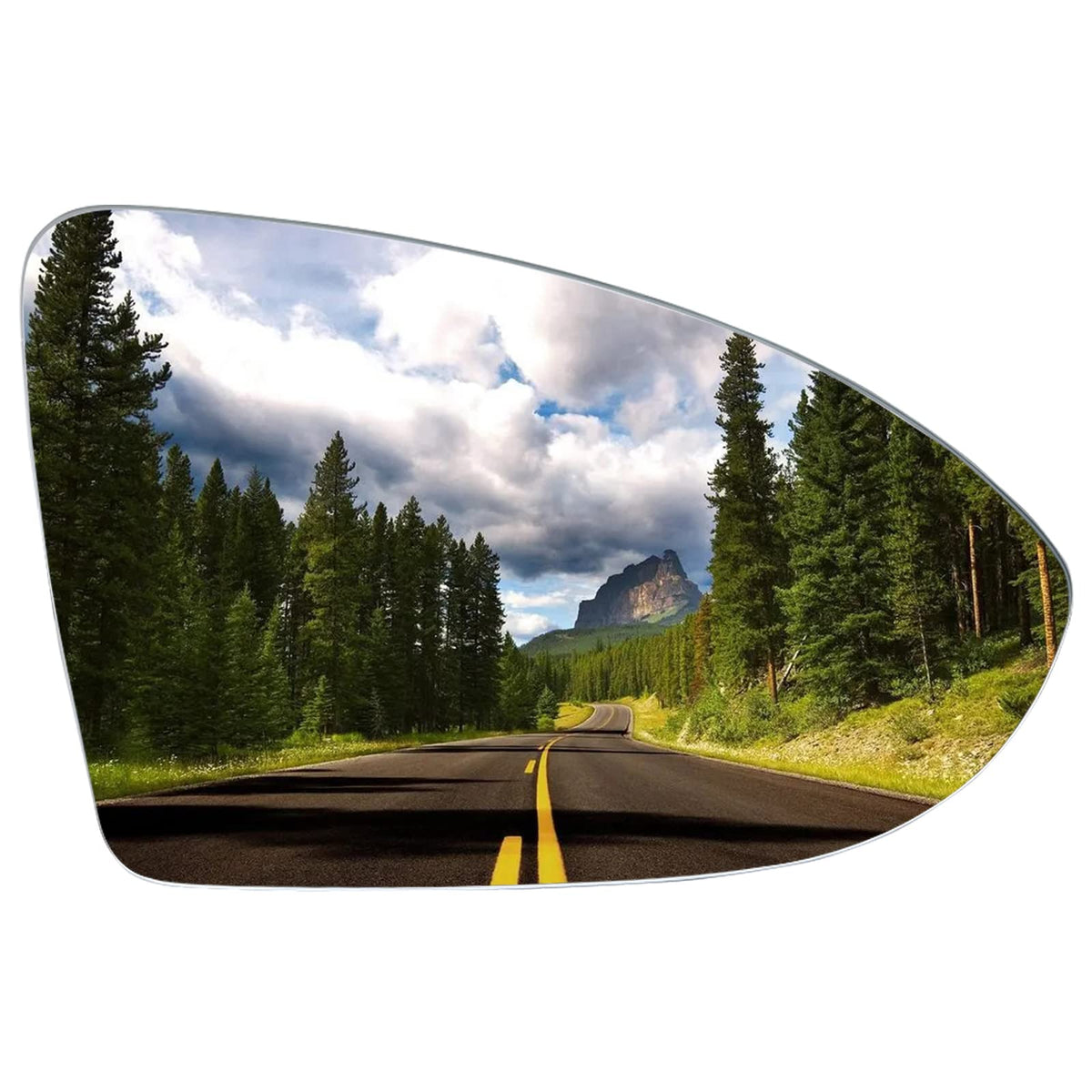 LOIYLLEN right passenger mirror glass front view shows clear optics and fit