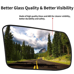 LOIYLLEN mirror held in hand for size comparison showing compact, exact fit