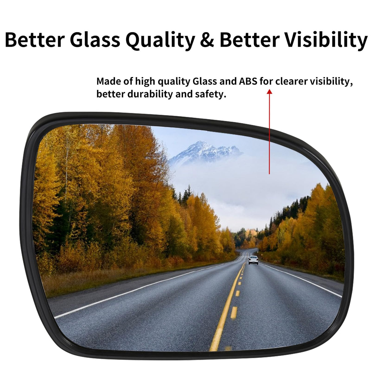 LOIYLLEN mirror held by hand illustrating size and easy replacement benefit