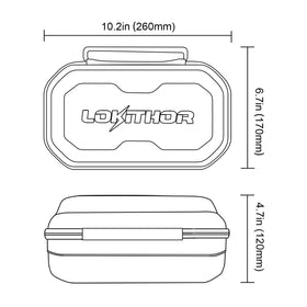 LOKITHOR CASE003 opened to show top compartment and lower molded cavity keeping gear organized