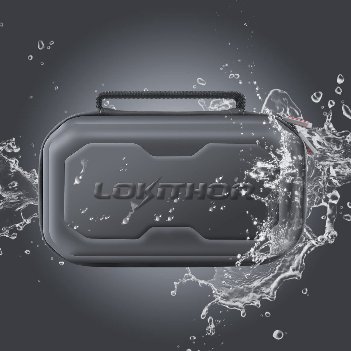LOKITHOR CASE003 with J400-series jump starter fitted securely to prevent movement