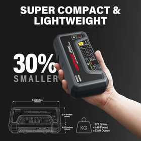 LOKITHOR smart LED display close-up showing pressure and voltage readouts