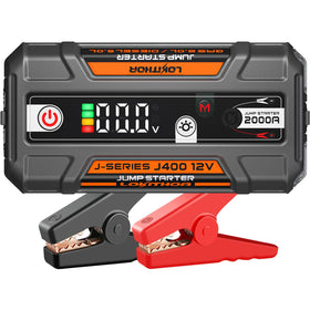LOKITHOR J400 front view showing compact starter and sturdy case benefit quick storage