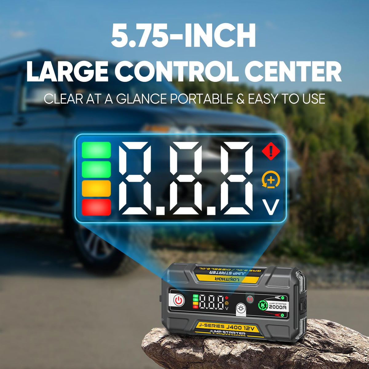 LOKITHOR J400 stored in vehicle trunk showing emergency readiness benefit