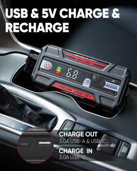 LOKITHOR J400 in vehicle use demonstrating quick jump-start capability