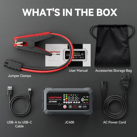 LOKITHOR JC400 packaging and label showing contents and product information