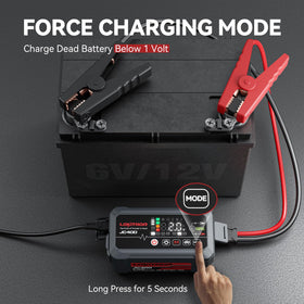 LOKITHOR JC400 USB ports and LED light showing dual charging and illumination benefits