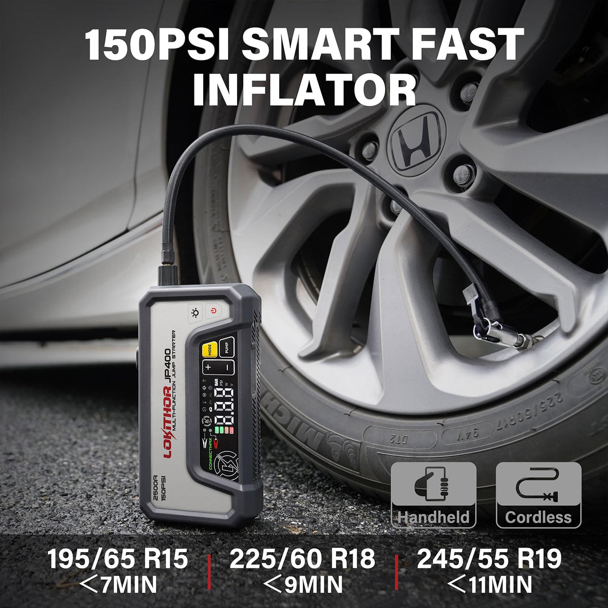LOKITHOR JP400 smart clamps with CONNECTMAX improving starting reliability