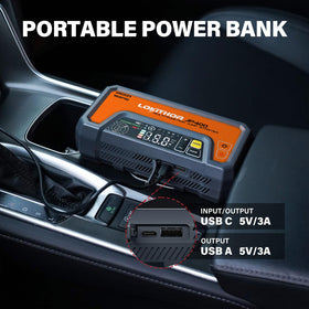 LOKITHOR JP400 size comparison next to smartphone for compact scale advantage