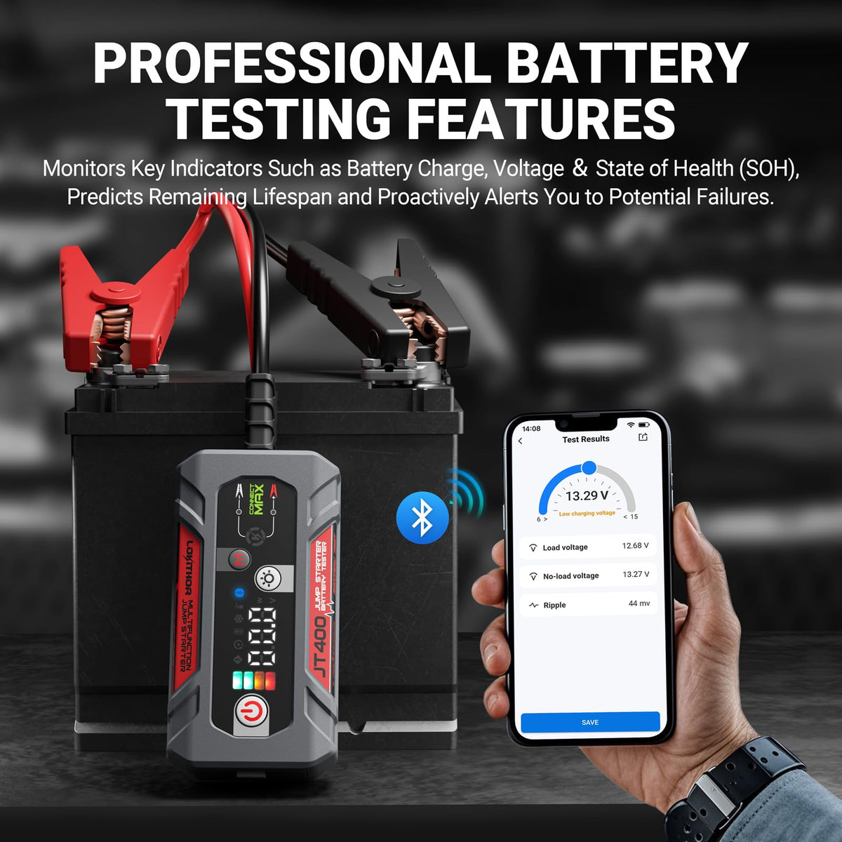 LOKITHOR JT400 LED flashlight modes display providing visibility and emergency signaling