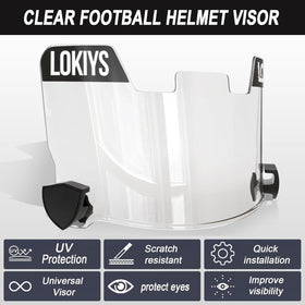 LOKIYS visor on adult helmet for scale showing coverage and compatibility benefit