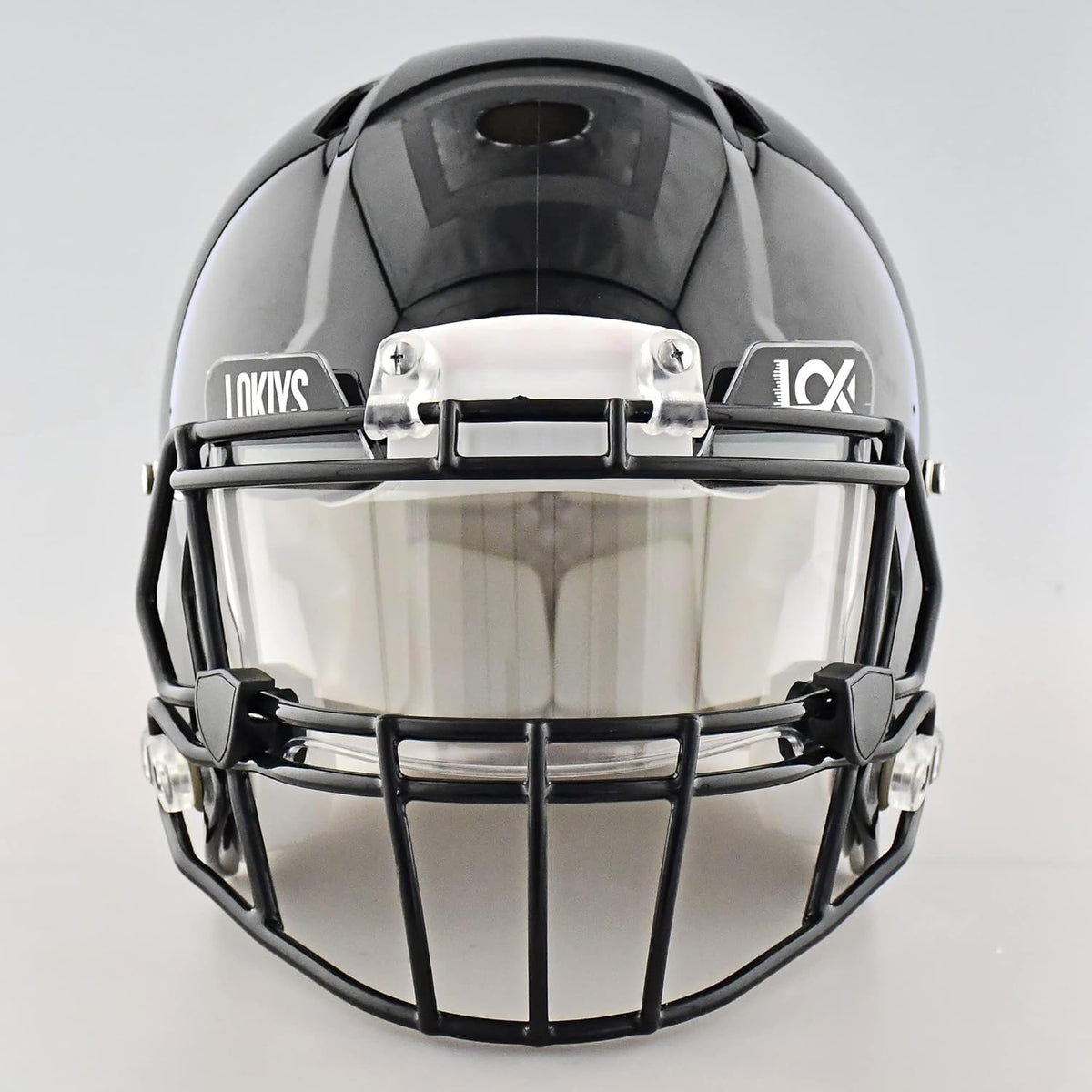 LOKIYS visor installed on football helmet demonstrating improved visibility