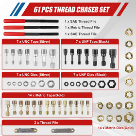 Loksun chaser taps close-up showing teeth detail for cleaner threads