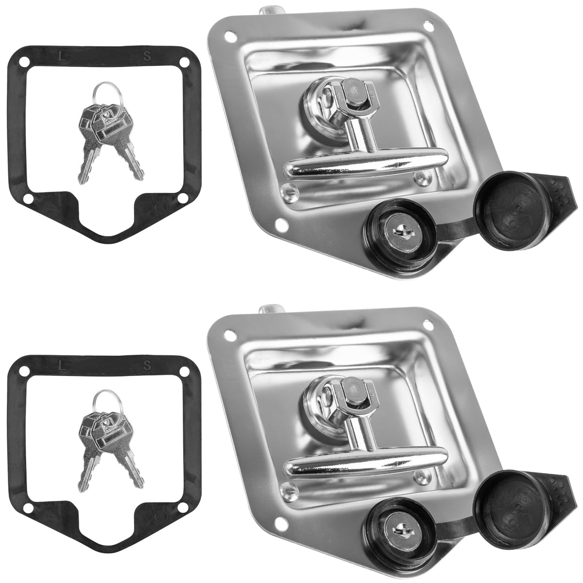 Loksun front view paddle latch showing fit and durable finish benefit