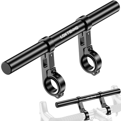 LOKTENWO front view of handlebar extender showing clean mounting space benefit