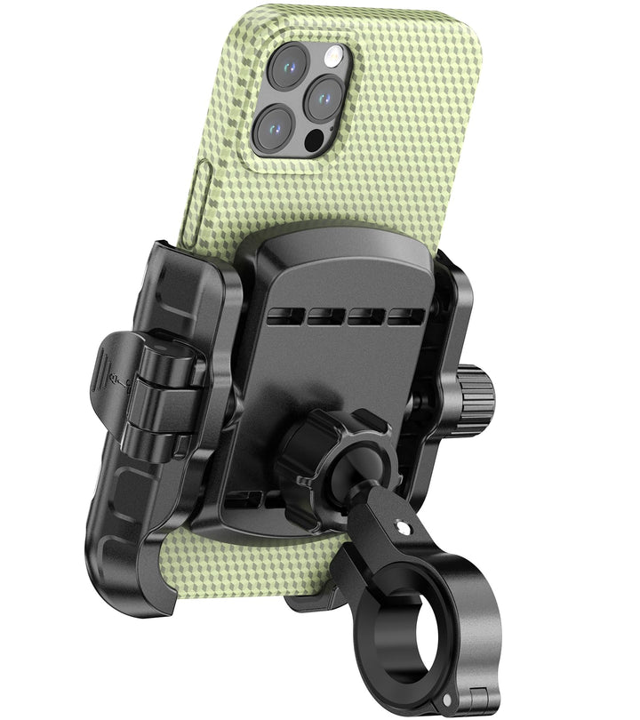 LOKTENWO front view mounted on handlebar showing stable grip and visibility