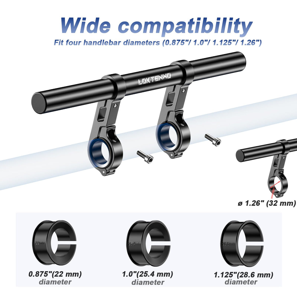 LOKTENWO extender installed on city bike improving accessory organization